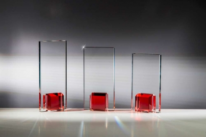 Glasplaketten in drei Größen