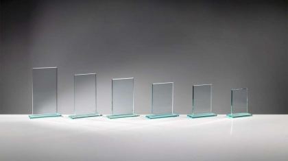 Glasplaketten in sechs Größen