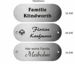 Schild Türschild aus Edelstahl abgerundet 160 x 60 mm